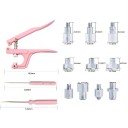 Sada na šití s plastovými a kovovými knoflíky 270 ks 29,3 x 30 cm lisovací sada pro výrobu oděvů a domácí šití 7