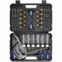 Sada na testovanie prepadov vstrekovačov v kufri 31 x 22 cm pre dieselové motory common rail so 6 valcami s odmernými nádobkami a adaptérmi 7