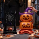 Sada nafukovacích balónikov 2 ks Stromy s pavučinou 105 x 60 cm a dýne 150 x 70 cm Fóliové balóniky Čierne a oranžové Výzdoba na Halloween 6