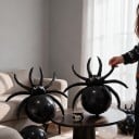 Sada nafukovacích balónků pavouk 5 ks Halloweenská dekorace 78 x 82 cm Velké fóliové balónky Černé Výzdoba na Halloween párty a oslavy 6