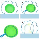 Sada nástrojov na fúkanie bublín 3 ks Plast PE Rôzne veľkosti tyčiniek a miska na namáčanie Pre deti Farebné pomôcky pre vonkajšiu bublinkovú zábavu 3