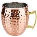 Sada nerezových hrnků tepaný povrch s uchem 500 ml 6 × 10.5 cm z nerezové oceli 3