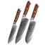 Sada nožů z damascénské oceli 3 ks 10