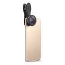 Sada objektívov na mobil 5v1 Rybí oko 198° Širokouhlý 0,63x Makro 15x Teleobjektív 2x a CPL filter S klipom Čierna pre iOS aj Android 8
