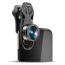 Sada objektivů na mobil 11v1 Rybí oko 205° Širokoúhlý 140° Makro 25x a 8 filtrů CPL ND32 a Barevné S klipem Černá pro iOS i Android 3