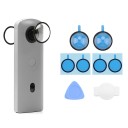 Sada ochrany objektivu 2,9 cm PC krytky čočky s lepicími podložkami a páčidlem pro Ricoh Theta SC2 S V 2