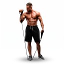 Sada odporových pásů na posilování 100 lb s pěti gumami od 10 do 30 lb s rukojeťmi a kotníkovými popruhy i kotvou do dveří a vakem 4