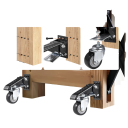 Sada otočných koleček s brzdou 160×70×174 mm, černé provedení, kovová konstrukce, 4 ks v sadě včetně šroubů a rukavic 4