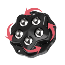 Sada otočných koleček s brzdou, 4 ks v sadě, otočný systém s kuličkovým mechanismem pro snadný pohyb nábytku a konstrukcí 4