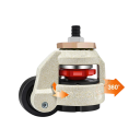 Sada otočných koleček s horním šroubem, 4 ks v sadě, kovová konstrukce se závitem, stříbrná s červenými prvky pro montáž nábytku 5