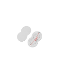 Sada otočných koleček s kuličkovým mechanismem 53×30 mm, 4 ks v sadě, bílé provedení pro snadný posuv nábytku a konstrukcí 2