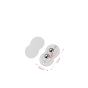 Sada otočných koleček s kuličkovým mechanismem 53×30 mm, 4 ks v sadě, bílé provedení s kovovými kuličkami pro posuv nábytku 2