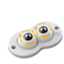 Sada otočných koleček s kuličkovým mechanismem 53×30 mm, 4 ks v sadě, bílé provedení s kovovými kuličkami pro posuv nábytku 4