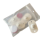 Sada otočných kuličkových koleček 360° 8 ks, nízkoprofilové, béžové se stříbrnou kuličkou pro snadné posouvání nábytku 2