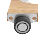 Sada pevných koleček na nábytek 5,3×3,3×2 cm, 2 ks v sadě, kovová montážní destička, černé kolečko pro snadný posuv 5