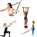 Sada posilovacích pomocných pásů na hrazdu s odporem 34 kg, fitness gumy s madly pro shyby, kliky a domácí trénink 3