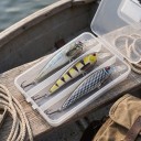 Sada potápivých woblerov minnow 3 ks 11 cm v plastovej krabičke Umelé nástrahy s 3D očami a trojháčikmi ABS Na prívlač dravých rýb 2