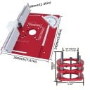 Sada pro frézovací stůl 240 x 200 x 5 mm Vložná deska s vodítkem a úhloměrem Zvedák pro frézku 2