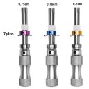 Sada pro otevírání trubkových zámků 7 pinů 0,7–0,78 cm nerezová ocel zámečnické nářadí pro servis cylindrických zámků 5