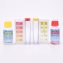 Sada pro testování pH a chloru ve vodě, kapkový tester s kolorimetrem, krabička 15 cm, modrá, pro bazén, vířivku a pitnou vodu 6