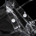 Sada průhledných dárkových tašek 10 ks 15×13 cm PVC s uchy a zapínáním na druk na balení dárků a drobností 7