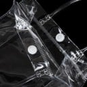 Sada průhledných dárkových tašek 10 ks 29,5×20 cm PVC s uchy a zapínáním na druk na balení dárků a předmětů 7