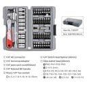 Sada ráčny a bitů Apollo 47 ks 0,64 s rychloupínáním chrom vanadová ocel šedo červená pro opravy automobilů a dílnu bitový klíč 2