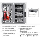 Sada ráčny a bitů Apollo 48 ks 1/4" (6,35 mm) s rychloupínáním chrom vanadová ocel šedo červená pro opravy automobilů 2