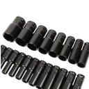 Sada rázových nástrčných klíčů 10 ks 12,7 mm hluboké metrické hlavice v kufříku pro pneumatické nářadí a opravy 3