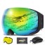 Sada s lyžařskými brýlemi, vyměnitelnou žlutou čočkou, látkovým obalem a pouzdrem na brýle Zrcadlové brýle na lyže a snowboard s filtrem UV400 23 x 9,5 cm 7