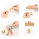 Sada sáčků na mini dárky a šperky s kartičkou „Handmade with love“, průhledné dárkové sáčky s papírovým štítkem 3