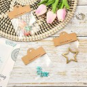 Sada sáčků na mini dárky a šperky s kartičkou „Handmade with love“, průhledné dárkové sáčky s papírovým štítkem 6