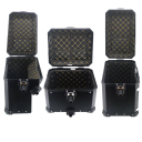 Sada vnitřních motocyklových tašek pro zadní a boční boxy textilní organizéry 24 × 37,5 × 31 cm černé zavazadla na motorku 2