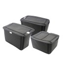 Sada vnútorných motocyklových tašiek pre zadné a bočné boxy textilné organizéry 24 × 37,5 × 31 cm čierne zavazadlá na motorku 1
