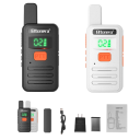 Sada vysílaček Btonera T1 Mini s LED displejem tlačítkem PTT a nabíjením USB-C v černé a bílé pro outdoor turistiku a práci 3