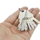 Sada zámečnických planžet na kroužku 10 dílů z nerezové oceli pro odemykání zámků a práci se zámkovými mechanismy 2