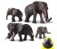Sada zvierat rodinka slonov 4 ks 1