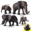 Sada zvierat rodinka slonov 4 ks 2