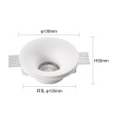Sádrové podhledové svítidlo nv1044a GU10 zapuštěné kulaté φ130mm neutrální bílé světlo stropní osvětlení 2