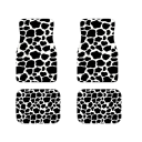 Sæt af 4 bilmåtte med dyremønstre, 44 x 68 cm og 44 x 33 cm, bilmåtter til for- og baggulv for en stilfuld indretning 4