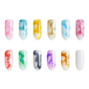 Sæt af akvarel blooming geler til negle 12 stk. á 15 ml til nail art med blomster- og marmor designs uden UV-hærdning 2