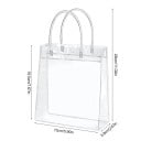Sæt af gennemsigtige gaveposer 10 stk 19,5×15 cm PVC med håndtag og trykknap til indpakning af gaver og småting 2
