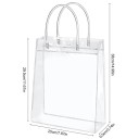 Sæt af gennemsigtige gaveposer 10 stk 29,5×20 cm PVC med håndtag og trykknap til indpakning af gaver og genstande 2