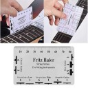Sæt af målere til guitar 2 stk Lang måler til kontrol af ligehed af halsen og lille måler til strengens højde Rustfrit stål Værktøj til justering 4