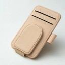 Sæt af to bilholdere til briller, kort, billetter og penne til solskærm med magnetisk fastgørelse, holdbar plast og kunstlæder 11