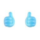 Sæt af to selvklæbende holdere til kabler, briller og små genstande til bil og hjem i form af en hånd med tommelfinger op af gummi 9