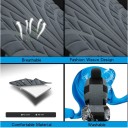 Sæt bilsædeovertræk til 5 sæder 9 stk Universelle overtræk med dæktryk Polyester Kompatible med airbags i bilen 5