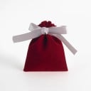 Sæt med 10 stk. farvede fløjlstrækposer 15×20 cm med farvede bånd, gaveposer til smykker og småting 6