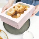 Sæt med 10 stk. papirkasser til gaver 18×11×4 cm med vindue farvet kasse til indpakning af slik og gaver 6
