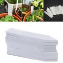 Sæt med 100 plastik planteetiketter 5 cm hvide navneskilte til blomsterpotter og bede vandtætte skrivbare etiketter 6